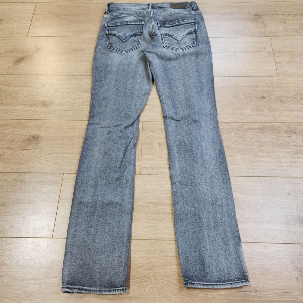 BKE Alec Straight Jeans Mens 30x34 Gray Medium Wash Distressed Denim Casual - Picture 2 of 8